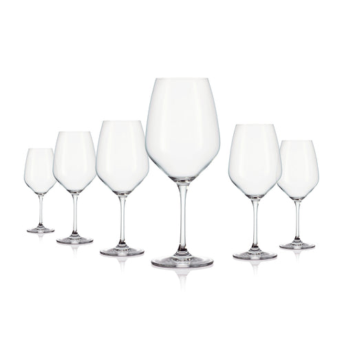 Set of 6 wine glasses in glass - Harmonie - Transparent